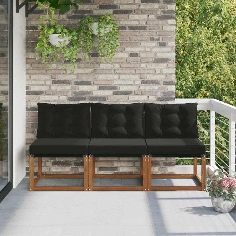 3 Sztuka Sofa środkowa na zewnątrz