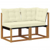 Modułowa sofa na zewnątrz z poduszką 2 Sztuka Naturalny