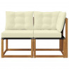 Modułowa sofa na zewnątrz z poduszką 2 Sztuka Naturalny