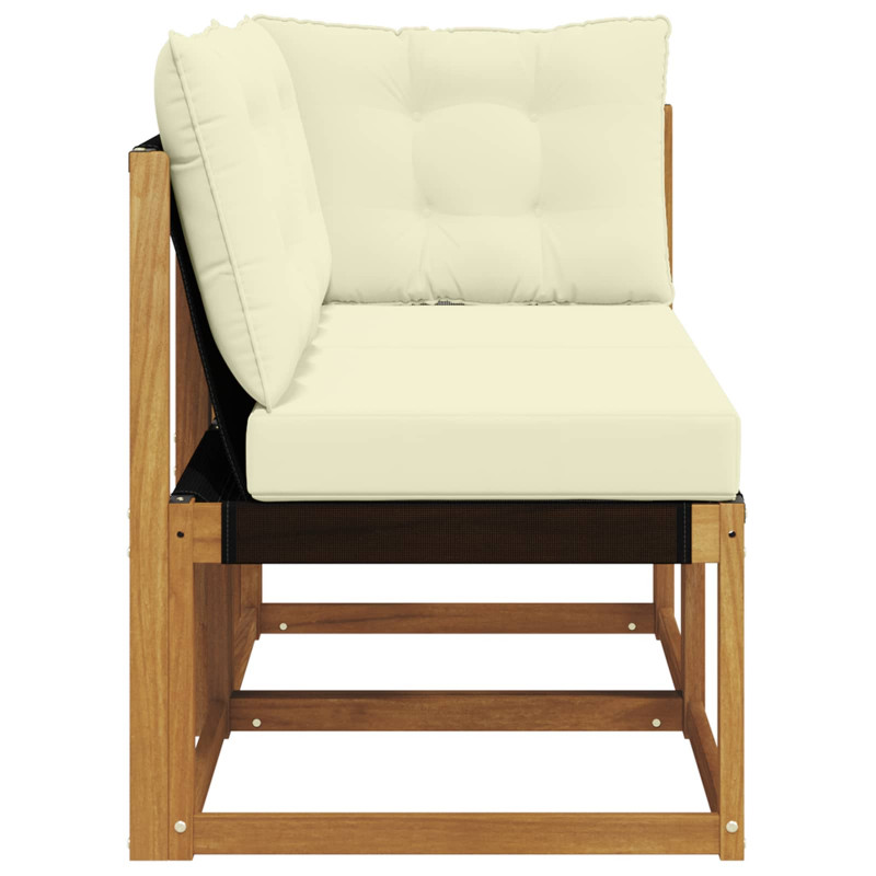Modułowa sofa na zewnątrz z poduszką 2 Sztuka Naturalny