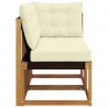 Modułowa sofa na zewnątrz z poduszką 2 Sztuka Naturalny