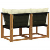 Modułowa sofa na zewnątrz z poduszką 2 Sztuka Naturalny