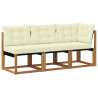 Modułowa sofa na zewnątrz z poduszką 3 Sztuka Naturalny