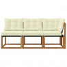 Modułowa sofa na zewnątrz z poduszką 3 Sztuka Naturalny