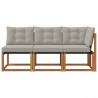 Modułowa sofa na zewnątrz z poduszką 3 Sztuka Naturalny