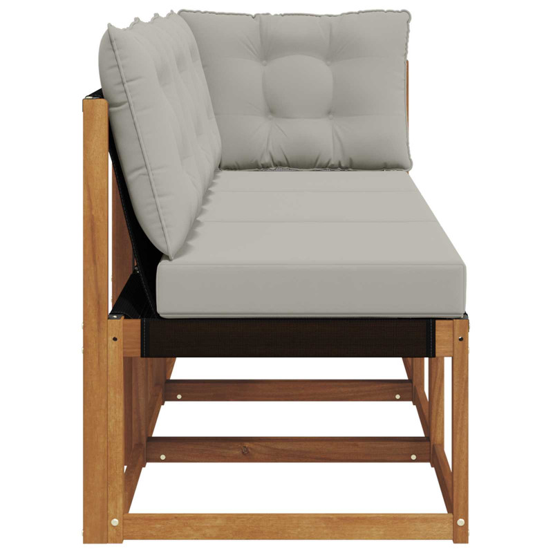Modułowa sofa na zewnątrz z poduszką 3 Sztuka Naturalny