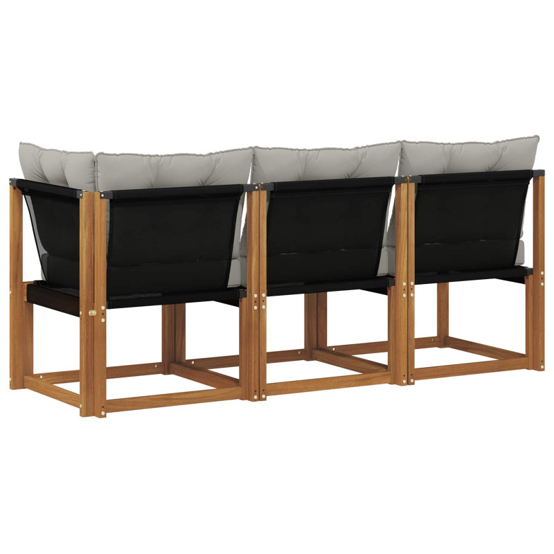 Modułowa sofa na zewnątrz z poduszką 3 Sztuka Naturalny