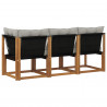 Modułowa sofa na zewnątrz z poduszką 3 Sztuka Naturalny