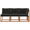 Modułowa sofa na zewnątrz z poduszką 3 Sztuka Naturalny