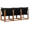 Modułowa sofa na zewnątrz z poduszką 3 Sztuka Naturalny