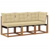 Modułowa sofa na zewnątrz z poduszką 3 Sztuka Naturalny