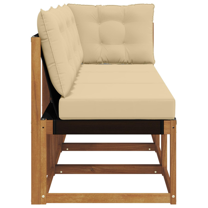 Modułowa sofa na zewnątrz z poduszką 3 Sztuka Naturalny