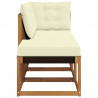 Modułowa sofa na zewnątrz 3 Sztuka Naturalny i Kremowy