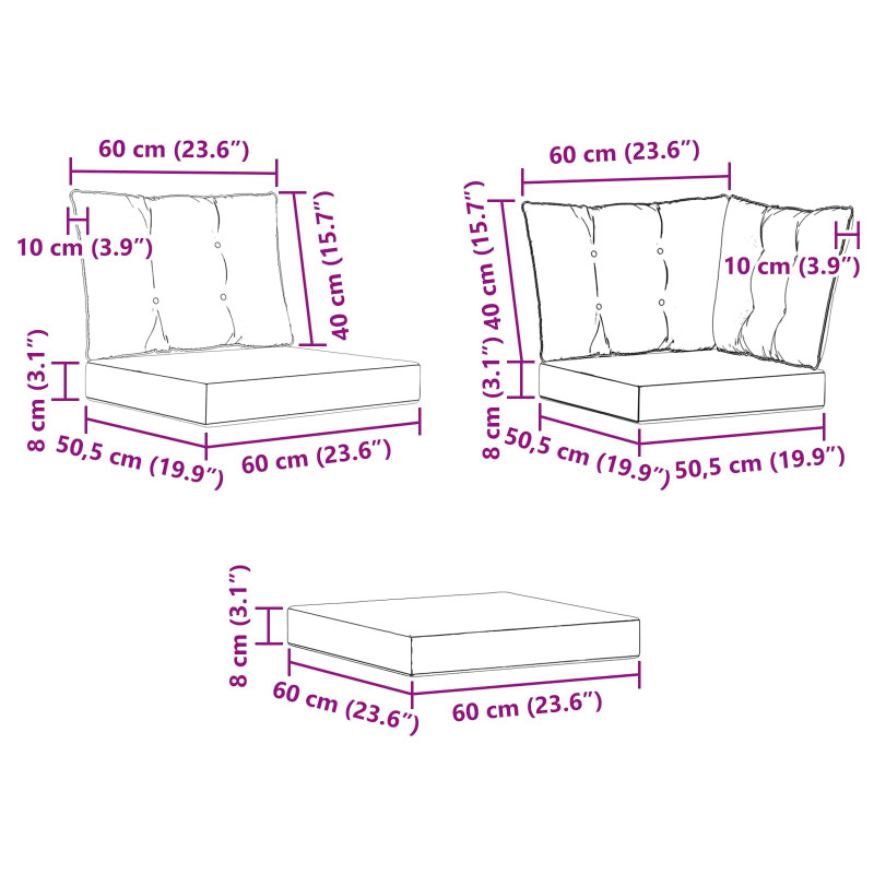 Modułowa sofa na zewnątrz 3 Sztuka Naturalny i Kremowy