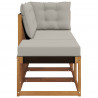 Modułowa sofa na zewnątrz 3 Sztuka Naturalny i Jasny Szary