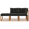 Modułowa sofa na zewnątrz 3 Sztuka Naturalny i czarny