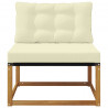 Środkowa sofa ogrodowa Lite Drewno Akacji Naturalny