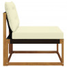Środkowa sofa ogrodowa Lite Drewno Akacji Naturalny