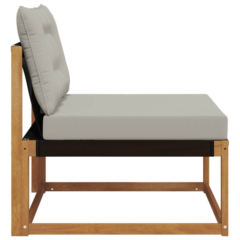 Środkowa sofa ogrodowa Lite Drewno Akacji Naturalny
