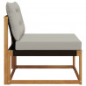 Środkowa sofa ogrodowa Lite Drewno Akacji Naturalny