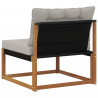 Środkowa sofa ogrodowa Lite Drewno Akacji Naturalny