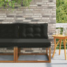 Środkowa sofa ogrodowa Lite Drewno Akacji Naturalny