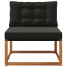 Środkowa sofa ogrodowa Lite Drewno Akacji Naturalny