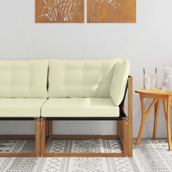 Sofa narożna na zewnątrz Lite Drewno Akacji Naturalny