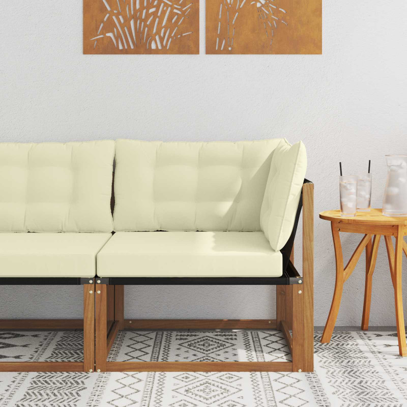 Sofa narożna na zewnątrz Lite Drewno Akacji Naturalny