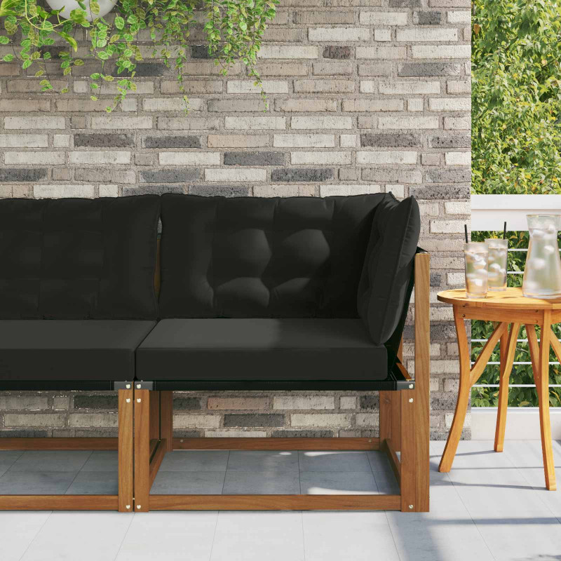 Sofa narożna na zewnątrz Lite Drewno Akacji Naturalny