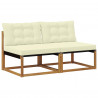 2 Sztuka Środkowa sofa ogrodowa Lite Drewno Akacji Naturalny