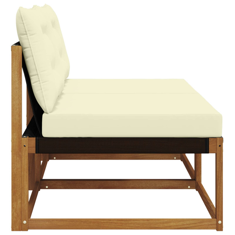 2 Sztuka Środkowa sofa ogrodowa Lite Drewno Akacji Naturalny