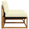 2 Sztuka Środkowa sofa ogrodowa Lite Drewno Akacji Naturalny