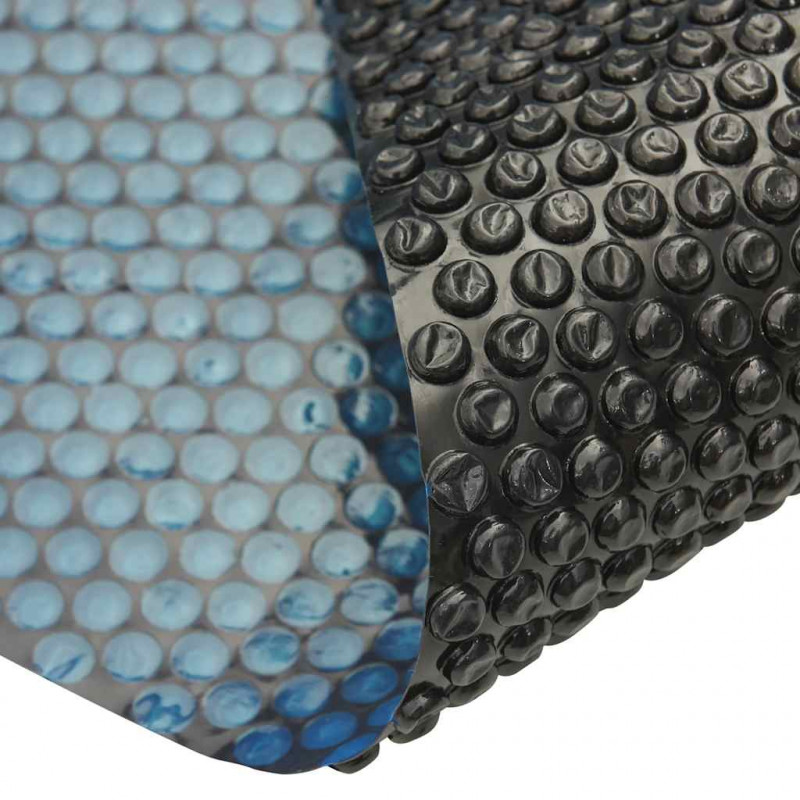 Pływająca folia solarna z PE na basen, 300 cm, czarno-niebieska