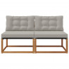2 Sztuka Środkowa sofa ogrodowa Lite Drewno Akacji Naturalny