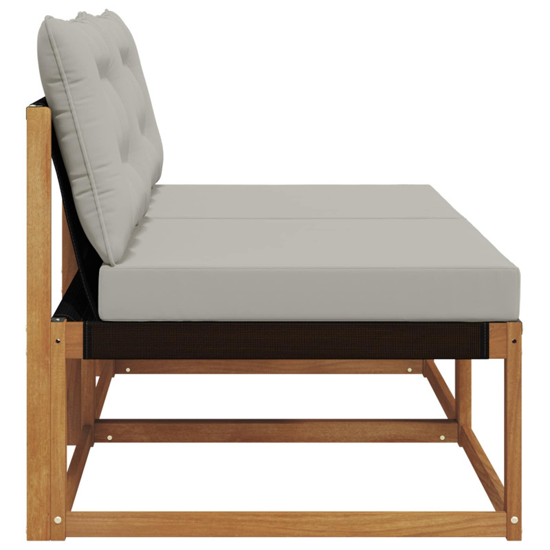2 Sztuka Środkowa sofa ogrodowa Lite Drewno Akacji Naturalny