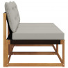 2 Sztuka Środkowa sofa ogrodowa Lite Drewno Akacji Naturalny