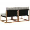 2 Sztuka Środkowa sofa ogrodowa Lite Drewno Akacji Naturalny
