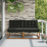 2 Sztuka Środkowa sofa ogrodowa Lite Drewno Akacji Naturalny