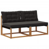 2 Sztuka Środkowa sofa ogrodowa Lite Drewno Akacji Naturalny