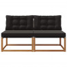 2 Sztuka Środkowa sofa ogrodowa Lite Drewno Akacji Naturalny