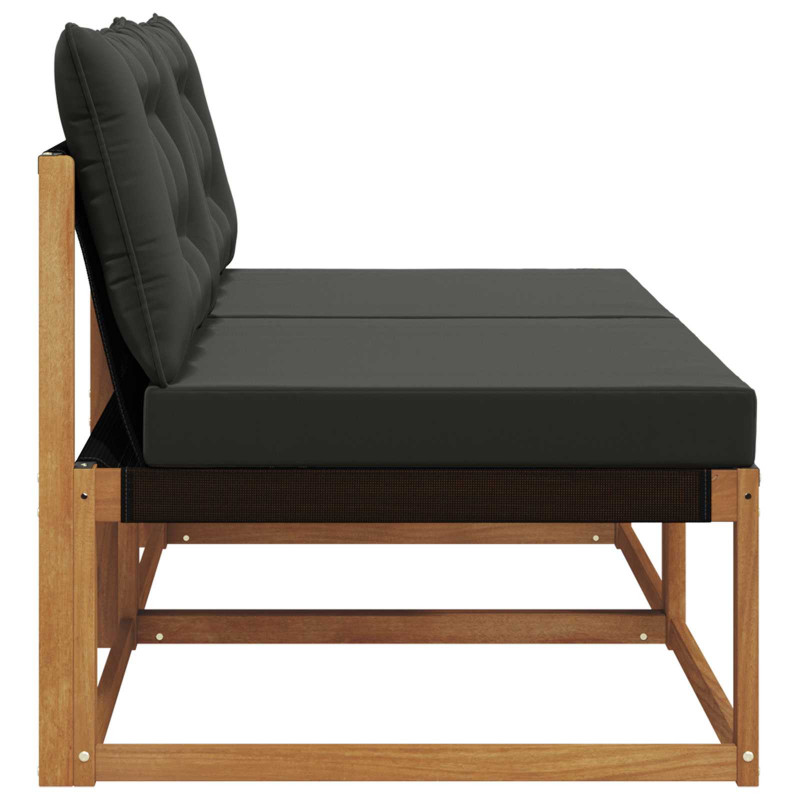 2 Sztuka Środkowa sofa ogrodowa Lite Drewno Akacji Naturalny