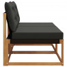 2 Sztuka Środkowa sofa ogrodowa Lite Drewno Akacji Naturalny