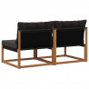 2 Sztuka Środkowa sofa ogrodowa Lite Drewno Akacji Naturalny
