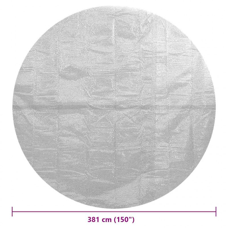Pływająca folia solarna z PE, 381 cm, szara