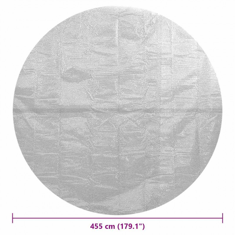 Pływająca folia solarna z PE, 455 cm, szara