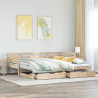 Sofa rozsuwana z szufladami, bez materaca, 90x190 cm