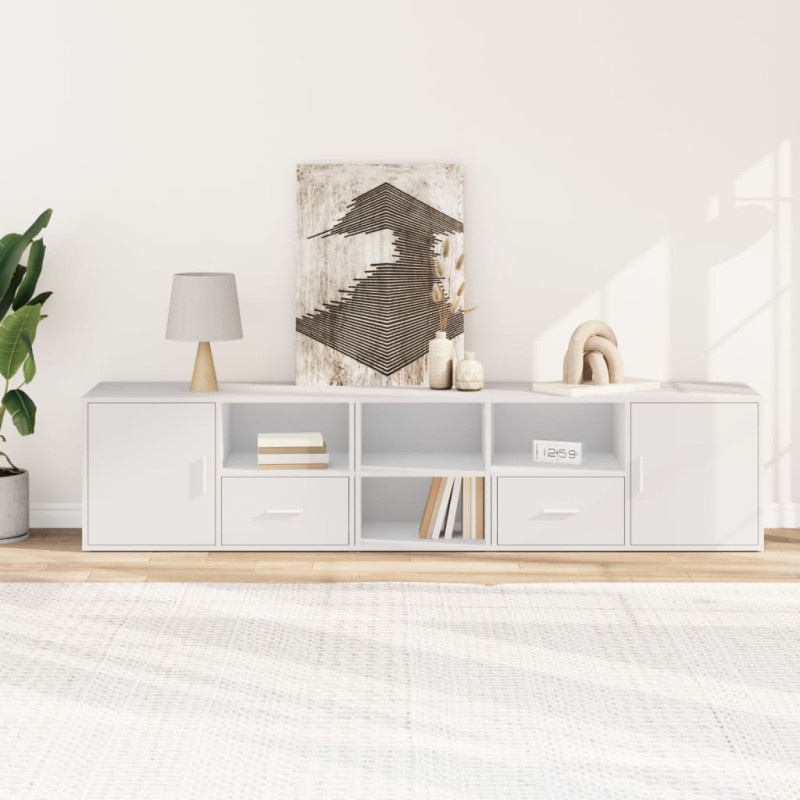 Szafka narożna, biała, 200x40x45 cm, materiał drewnopochodny