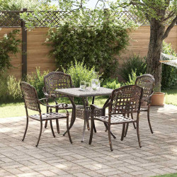 Zestaw stołów ogrodowych 3 pcs kolor bronzu Aluminium odlewane