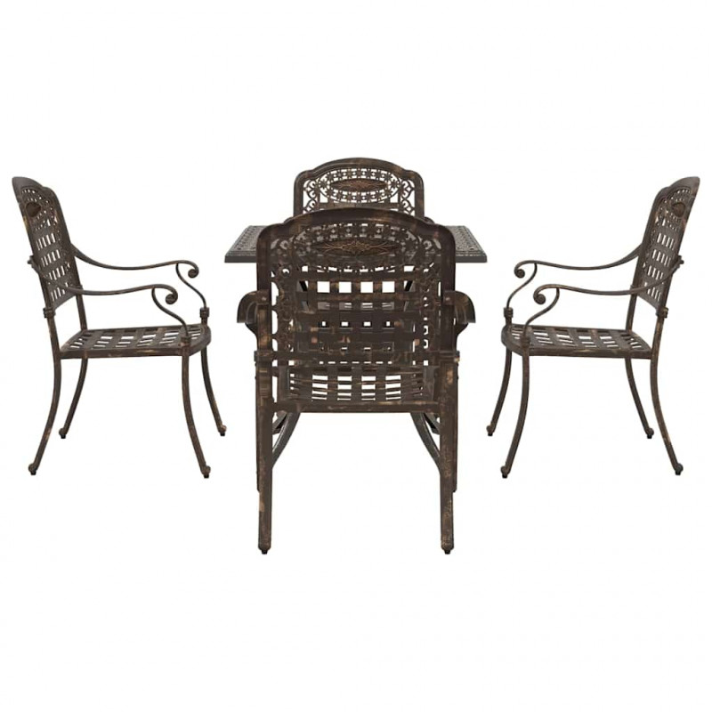 Zestaw stołów ogrodowych 3 pcs kolor bronzu Aluminium odlewane